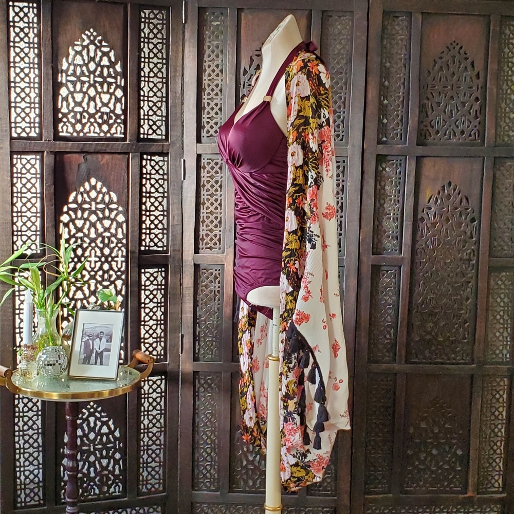 Free people floral Kimono cover up & wrap - Picture 10 of 16